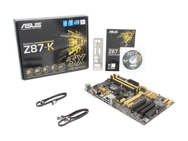 ASUS Z87-K LGA 1150 Intel Z87 HDMI SATA 6Gb/s USB 3.0 ATX Intel Motherboard  with UEFI BIOS