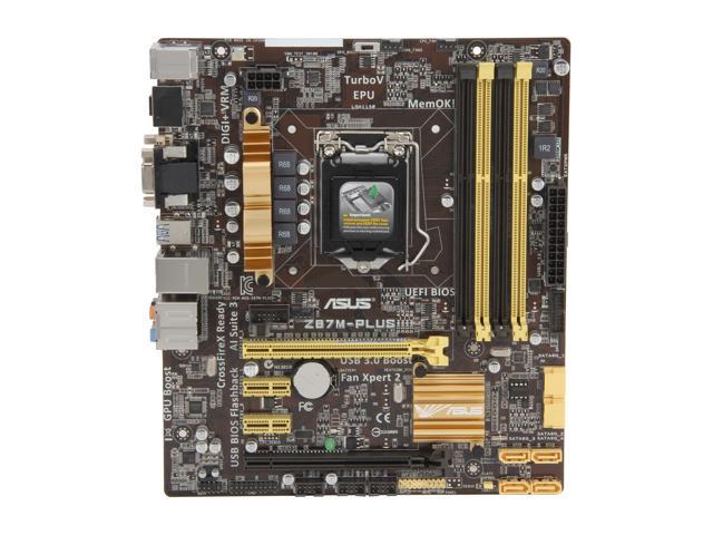 ASUS Z87M-PLUS LGA 1150 Intel Z87 HDMI SATA 6Gb/s USB 3.0 uATX Intel  Motherboard - OEM