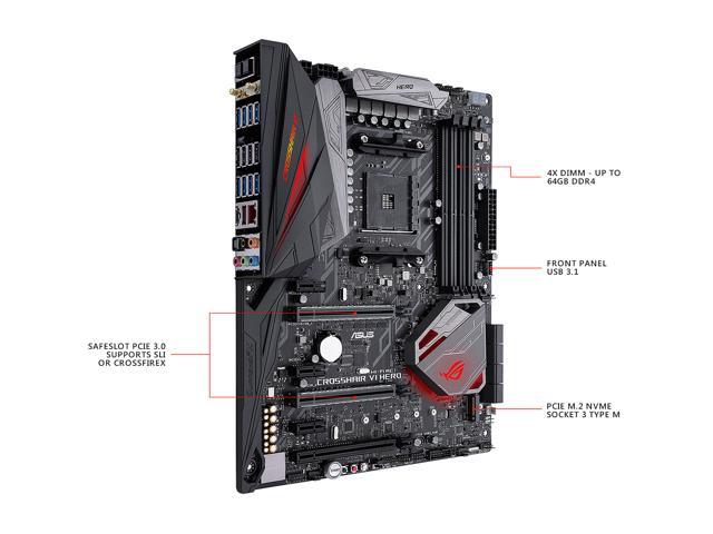 ASUS ROG CROSSHAIR VI HERO (WI-FI AC) X370 SATA ATX AMD Motherboard AMD Motherboards - Newegg.com