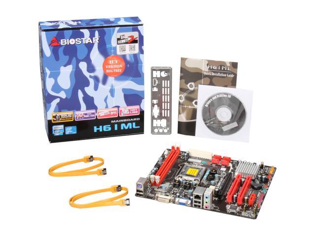 Biostar H61ml Lga 1155 Micro Atx Intel Motherboard Neweggca