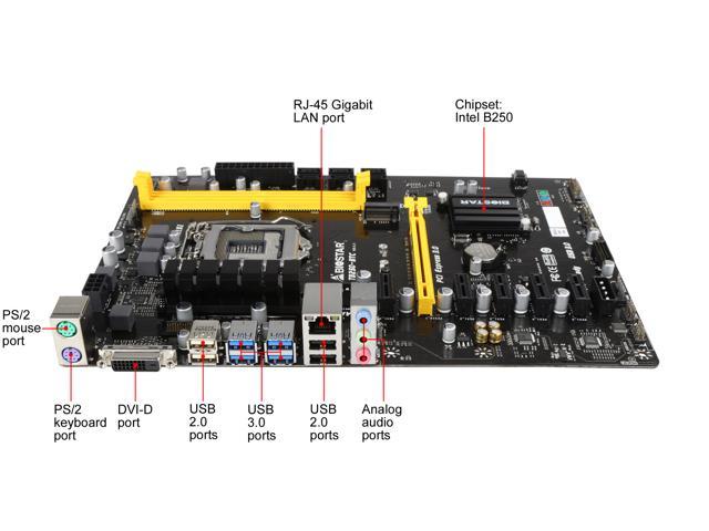 BIOSTAR TB250-BTC LGA 1151 Intel B250 SATA 6Gb/s USB 3.0 ATX