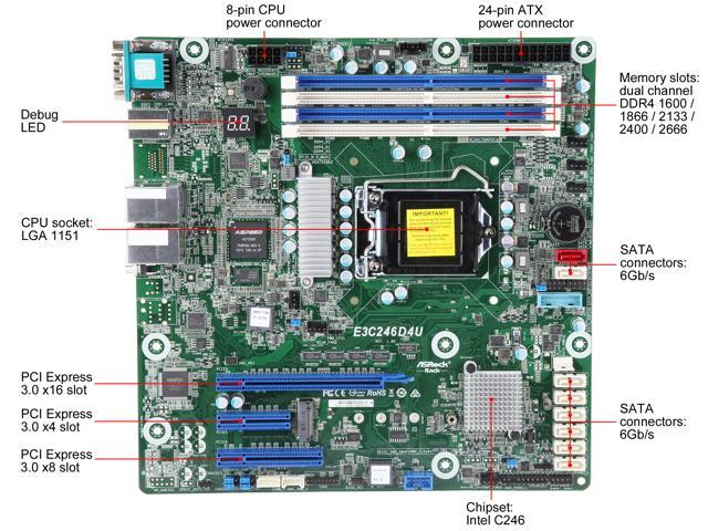 AsRock Rack Micro ATX Server Motherboard LGA 1151 - Newegg.ca