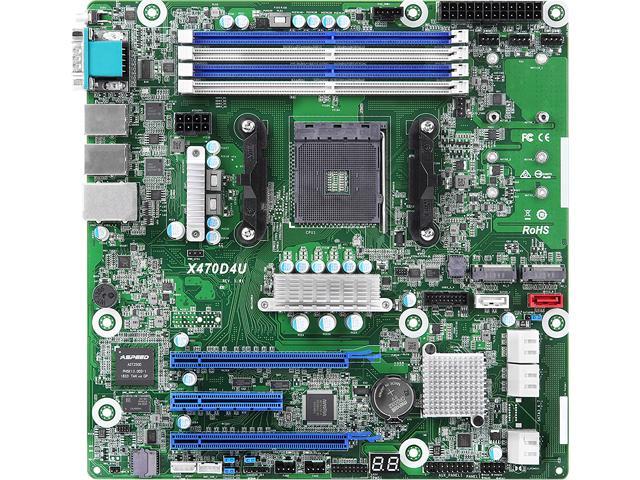 AsRock Rack X470D4U2-2T/BULK Micro ATX Server Motherboard Socket AM4 AMD X470