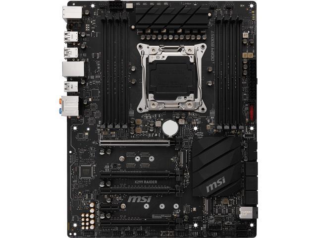 MSI X299 RAIDER LGA 2066 Intel X299 SATA 6Gb/s USB 3.1 ATX Intel Motherboard