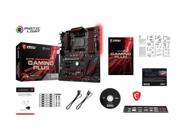 MSI PERFORMANCE GAMING X470 GAMING PLUS AM4 ATX AMD Motherboard ...