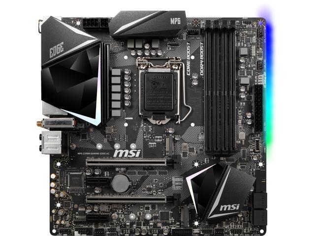 Intel 8th and 9th Gen M.2 USB 3.1 Gen 2 DDR4 HDMI DP Wi-Fi SLI CFX Micro ATX Z390 Gaming Motherboard MSI MPG Z390M Gaming Edge AC LGA1151