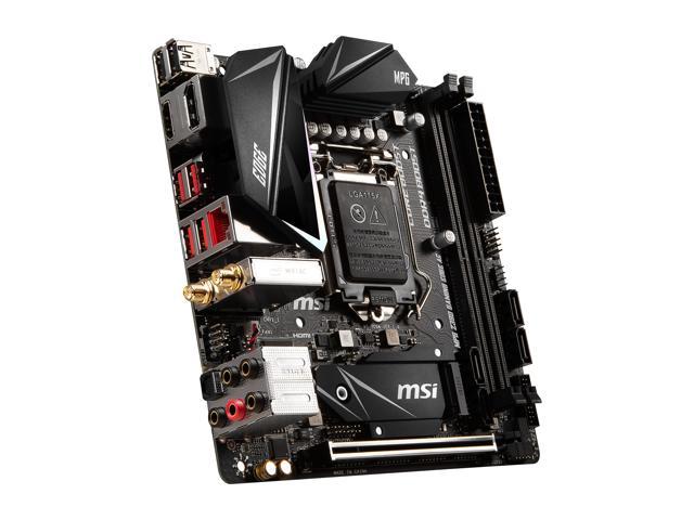 MSI MPG Z390I GAMING EDGE AC LGA 1151 (300 Series) Intel Z390 HDMI SATA  6Gb/s USB 3.1 Mini ITX Intel Motherboard