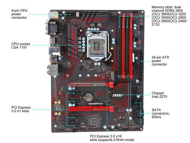 Refurbished: MSI PERFORMANCE GAMING Z270 GAMING PLUS LGA 1151 ATX Intel ...