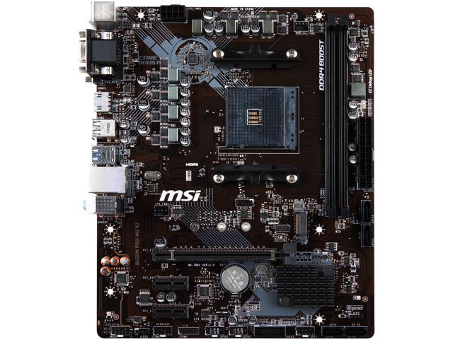 Msi Pro B450m Pro M2 V2 Am4 Micro Atx Amd Motherboard