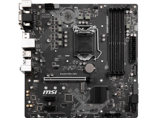 MSI PRO B365M PRO-VDH LGA 1151 (300 Series) Micro ATX Intel Motherboard