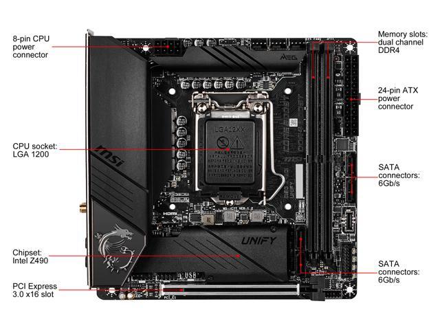 MSI MEG Z490I UNIFY Mini ITX Intel Motherboard - Newegg.com