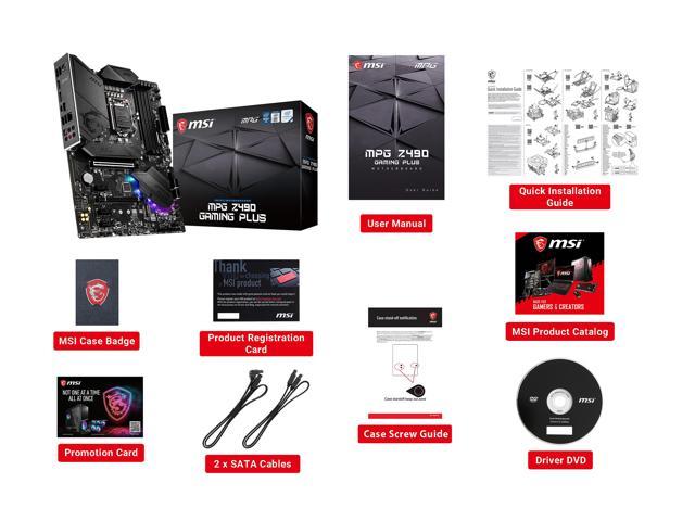 Open Box: MSI MPG Z490 GAMING PLUS LGA 1200 ATX Intel Motherboard