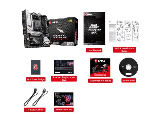 MSI MAG B550M MORTAR WIFI Micro ATX AMD Motherboard - Newegg.com