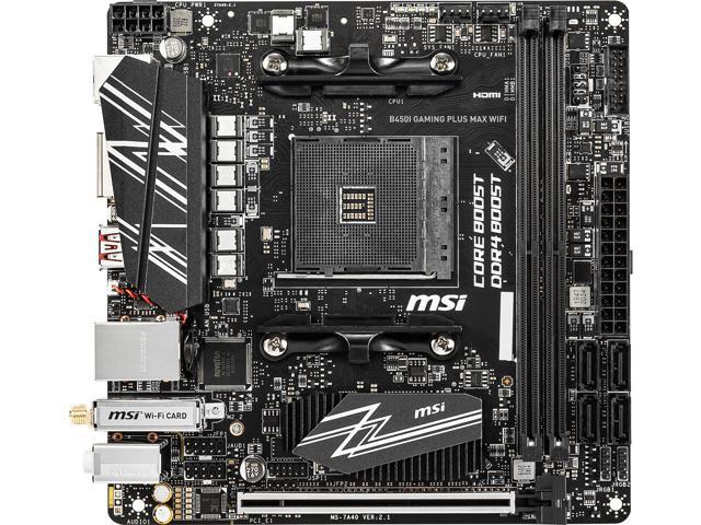 MSI B450I PLUS MAX WIFI Mini ITX AMD Motherboard - Newegg.com