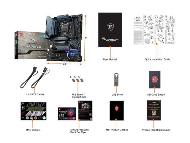 MSI MAG Z590 TORPEDO LGA 1200 Intel Z590 SATA 6Gb/s ATX Intel Motherboard