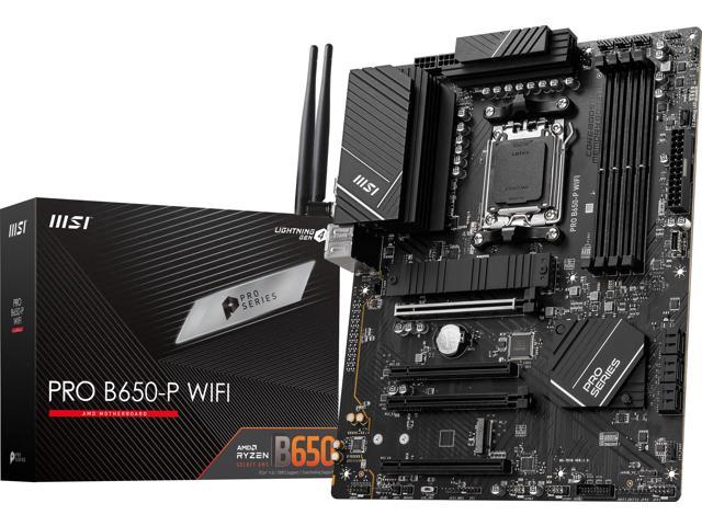 MSI PRO B650-P WIFI AM5 AMD B650 SATA 6Gb/s DDR5 Ryzen 7000 ATX Motherboard