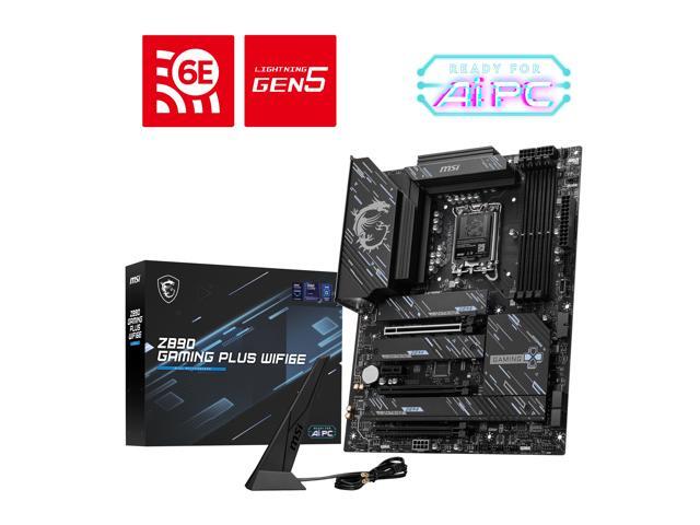 Z890 GAMING PLUS WIFI6E Motherboard, ATX-Supports Intel Core Ultra Processors (Series 2), LGA 1851 - DDR5 Memory Boost (Up to 9200+MT/s OC), 1 x PCIe 5.0 x16, 1 x M.2 Gen5, Intel Killer 5G LAN, Wi-Fi