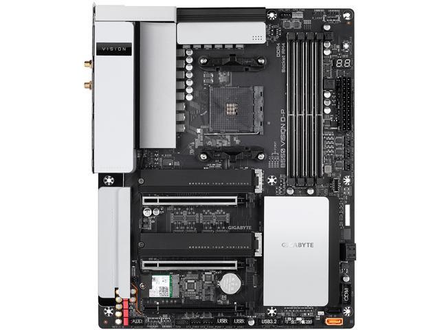 GIGABYTE B550 VISION D-P AM4 AMD B550 ATX Motherboard with Dual M.2, SATA 6Gb/s, USB 3.2 Type-C with Thunderbolt 3, WIFI 6, Dual 2.5GbE LAN, PCIe 4.0