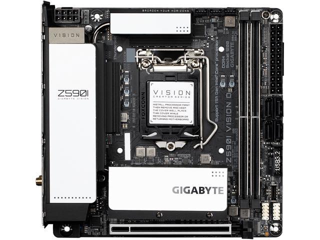GIGABYTE Z590I VISION D LGA 1200 Intel Z590 SATA 6Gb/s Mini ITX Intel  Motherboard