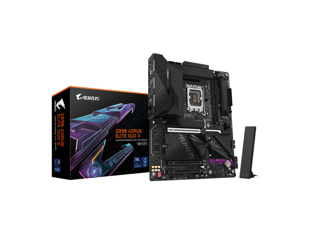 GIGABYTE Z890 AORUS ELITE DUO X Intel LGA 1851 ATX Motherboard, Support Core Ultra (Series 2), DDR5, 16+1+2 Power Phase, 5x M.2, PCIe 5.0, USB4, WiFi 7, 5 GbE, EZ-Latch, D5 Bionic Corsa