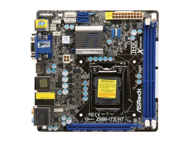 ASRock Z68M-ITX/HT LGA 1155 Intel Z68 HDMI SATA 6Gb/s USB 3.0 Mini ITX  Intel Motherboard