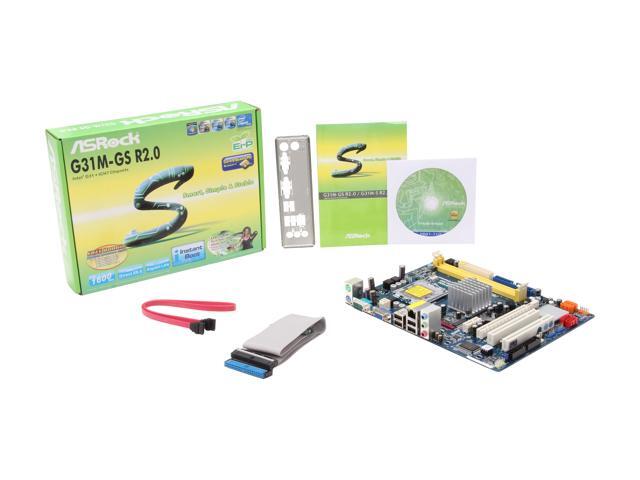 ASRock G31M-GS R2.0 LGA 775 Micro ATX Intel Motherboard - Newegg.com