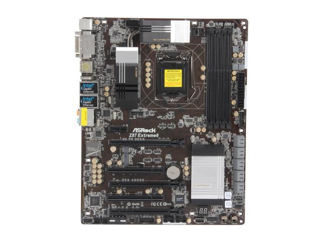 ASRock Z87 Extreme6 LGA 1150 Intel Z87 HDMI SATA 6Gb/s USB 3.0 ATX Intel  Motherboard