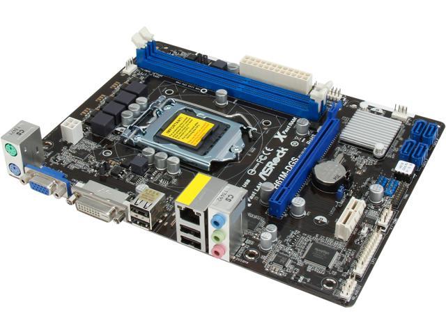 ASRock H61M-DGS R2.0 LGA 1155 Intel H61 Micro ATX Intel Motherboard