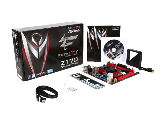 Asrock Asrock Fatal1ty Gaming Z170 Gaming Itx Ac Lga 1151 Mini Itx Intel Motherboard Newegg Com