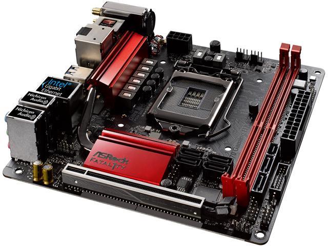 ASRock Fatal1ty Z270 GAMING-ITX/AC LGA 1151 Intel Z270 HDMI SATA 6Gb/s USB 3.1 Mini ITX Motherboards - Intel