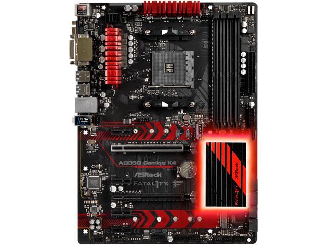 Asrock Fatal1ty Ab350 Gaming K4 Am4 Atx Amd Motherboard Newegg Com