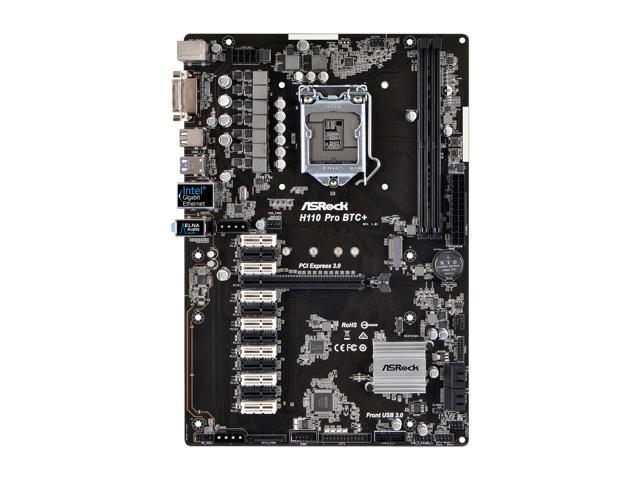 PC/タブレット PCパーツ ASRock H110 Pro BTC+ LGA 1151 Intel H110 SATA 6Gb/s ATX Intel for  Cryptocurrency Mining (BTC) Motherboard
