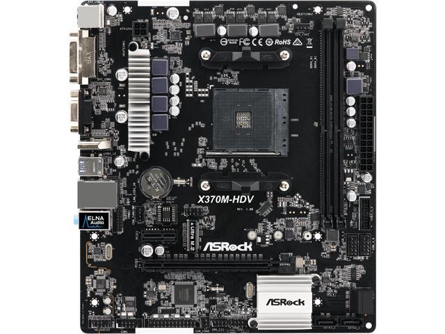 ASRock X370M-HDV AM4 AMD Promontory X370 SATA 6Gb/s USB 3.1 HDMI Micro ATX AMD Motherboard