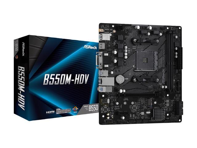 ASRock B550M-HDV AM4 Micro ATX AMD Motherboard - Newegg.com