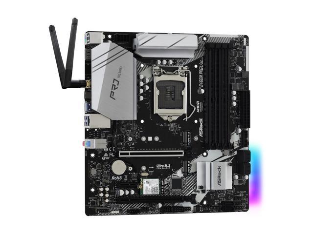 ASRock B460M Pro4/ac LGA 1200 Micro ATX Intel Motherboard