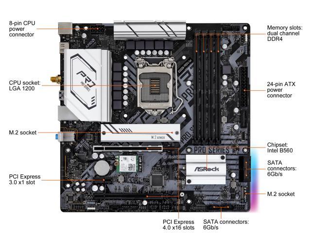 ASRock B560M PRO4/AC LGA 1200 Micro ATX Intel Motherboard - Newegg.ca