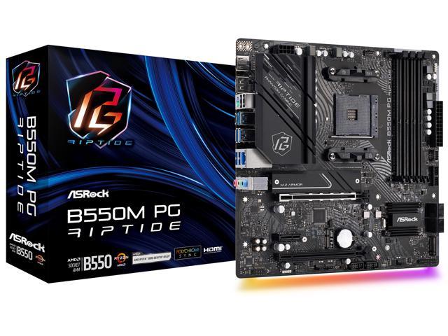 ASRock B550M PG RIPTIDE AM4 AMD B550 SATA 6Gb/s Micro ATX AMD Motherboard