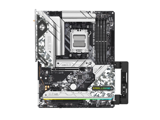 ASRock X670E Steel Legend AM5 ATX Motherboard. 4xDDR5 slots, PCIE