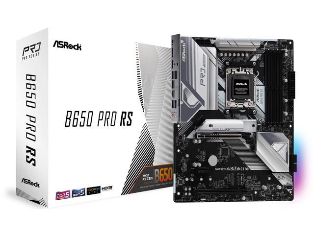 ASRock PRO B650 PRO RS AM5 ATX Mainboard , 4 slots DDR5, PCIE 4.0 x16,  3 M.2 slots,  2.5Gb Lan, 7.1 Nahimic Audio , Rear USB3.2 Gen2X2 Type_C ,  14+2+1 Power Phase, bios flash back.