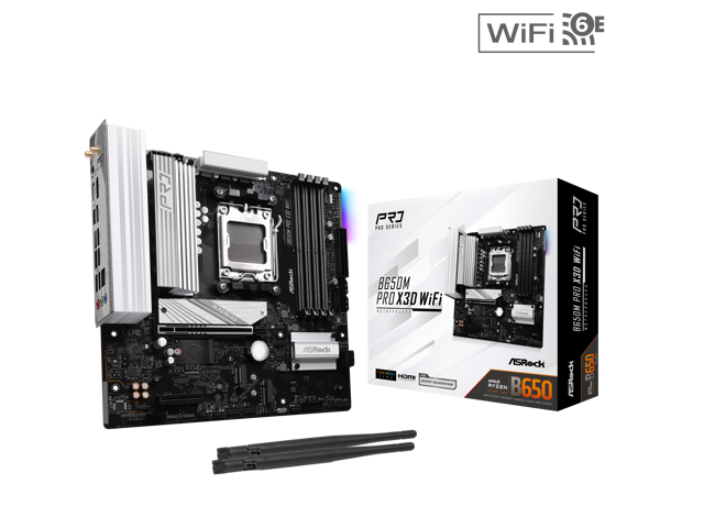 ASRock B650M Pro x3D RS WiFi AM5 AMD B650 SATA 6Gb/s Micro ATX Motherboard