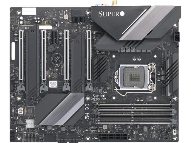 Supermicro MBD-C9Z490-PGW-O, 10th Gen Intel Core CPU Supported, Wi-Fi, Four PCI-e x16, Two M.2 NVMe, USB 3.2 Gen2
