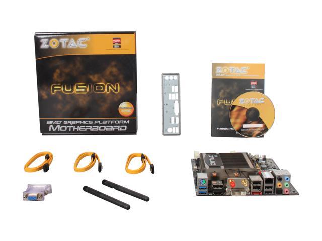 ZOTAC FUSION350-A-E AMD E-350 APU (1.6GHz, Dual-Core) Mini ITX ...