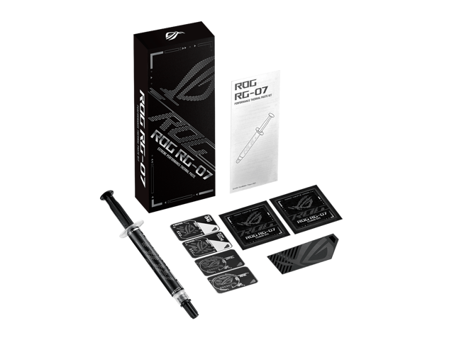 ASUS ROG RG-07 PERFORMANCE THERMAL PASTE KIT - 3 Grams, 2.5 W/m.k Rated Thermal Absorption Paste for All Processors and Graphics Cards, Included Applicator, Stencils, and Cleaning Wipes