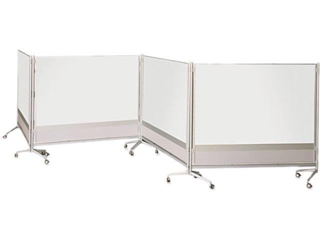 Best-Rite Mobile Partitions Laminate 76"x12"x74" White 74764