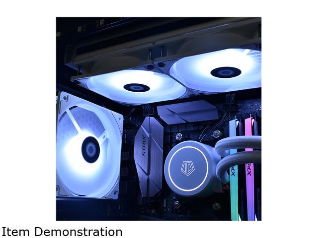 ID-COOLING AURAFLOW X 240 SNOW CPU Water Cooler 12V RGB AIO Cooler 240mm  CPU Liquid Cooler 2X120mm RGB Fan, Intel 115X/2066, AMD TR4/AM4…