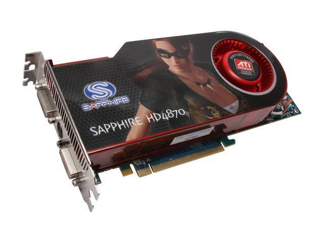 SAPPHIRE Radeon HD 4870 512MB GDDR5 PCI Express 2.0 x16 CrossFireX Support Video Card 100247L