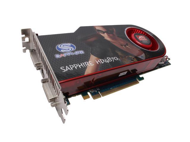 SAPPHIRE Radeon HD 4870 512MB GDDR5 PCI Express 2.0 x16 CrossFireX Support Video Card 100257L
