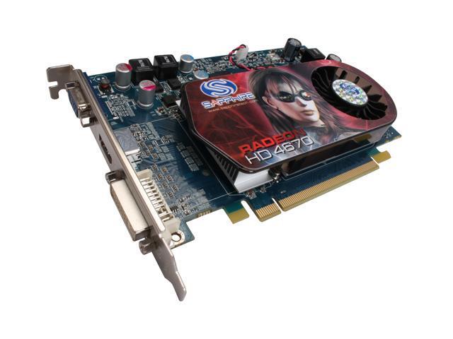 SAPPHIRE Radeon HD 4670 512MB GDDR3 PCI Express 2.0 x16 CrossFireX Support Video Card 100255HDMI