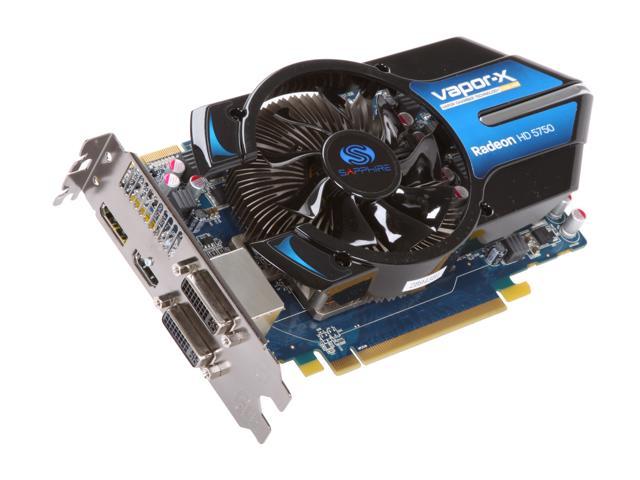 SAPPHIRE Vapor-X Radeon HD 5750 1GB GDDR5 PCI Express 2.1 x16 CrossFireX Support Video Card with Eyefinity 100284VXL