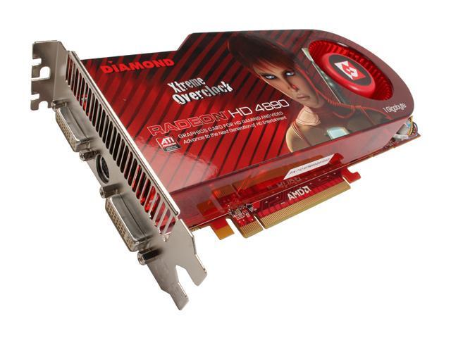 DIAMOND Radeon HD 4890 1GB GDDR5 PCI Express 2.0 x16 CrossFireX Support Video Card 4890PE51GXOC